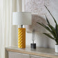 Geometric Ceramic Table Lamp, Orange