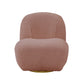 Teddy Sherpa Accent Chair w/Swivel, Pink