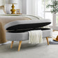 Oval Storage Bench with Wooden Legs