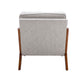 Wood Frame Accent Armchair With Fabric Cushion, Oyster Grey