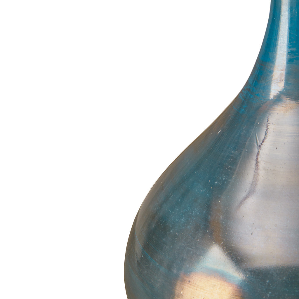 Blue and Bronze Decorative Glass Vases 3-piece set-2