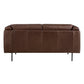 Modern Design Brown Genuine Leather Loveseat-2