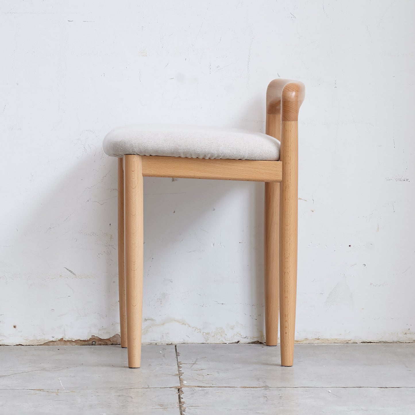 Natural Beech Wood Make-up Stool