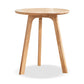 Solid Oak Small Round End Table, Light Oak