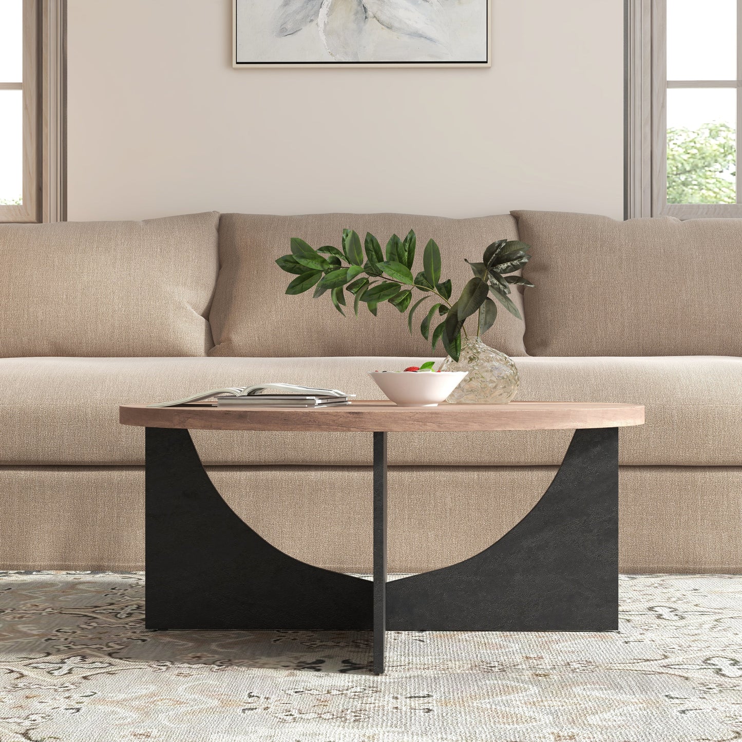 Modern Retro Round Coffee Table-7