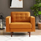 Velvet Lounge Chair Burnt Orange