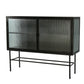 Simple Retro Sideboard Storage Cabinet with Detachable Wide Shelves, Black