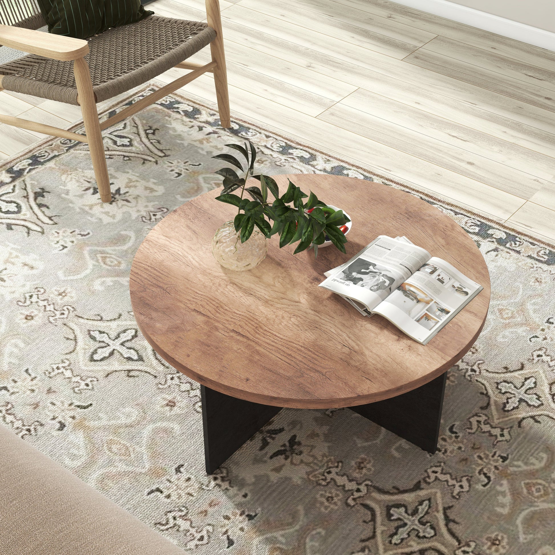 Modern Retro Round Coffee Table-3