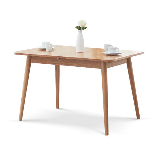 YESWOOD Natural Solid Oak Expandable Dining Table, Light Oak