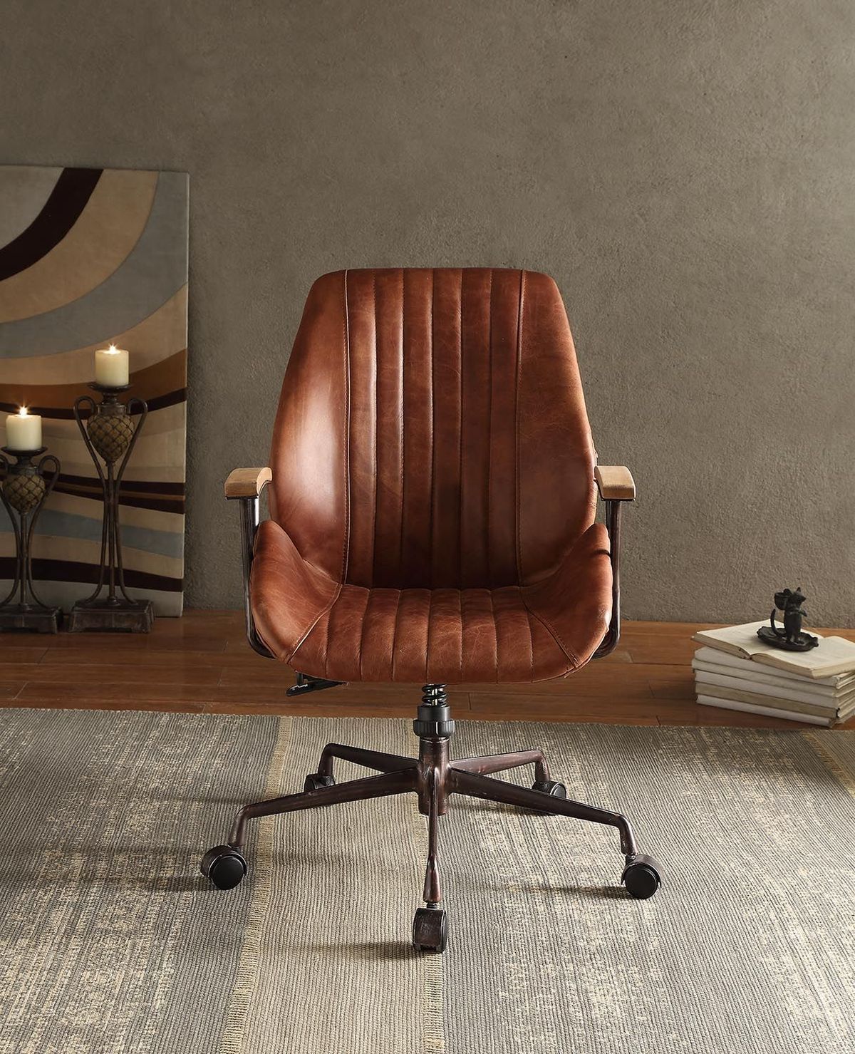 Hamilton Leather Office Chair, Cocoa