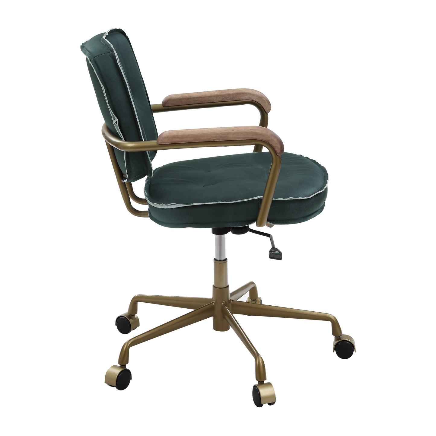 Siecross Leather Office Chair, Emerald Green