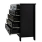 Contemporary Wooden 6 Drawer Tall Cabinet, Antique Black