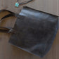 Raw Leather Edge Tote