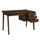 Contemporary Wood Writing Desk with Chair, Gray Walnut