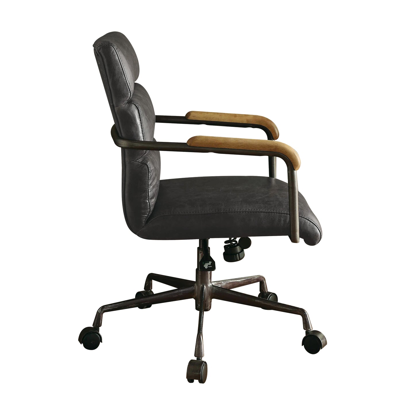 Harith Top Grain Leather Office Chair | Antique Slate