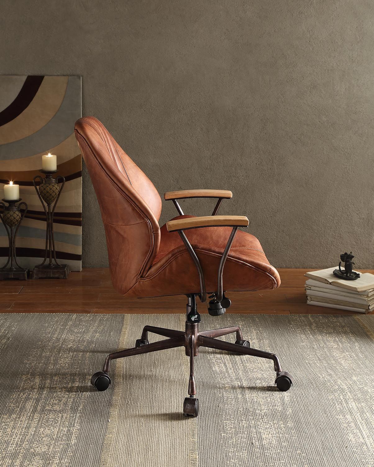 Hamilton Leather Office Chair, Cocoa