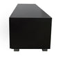 Modern 63" Media Console with 2 Storage Cabinets and Open Shelves, Black