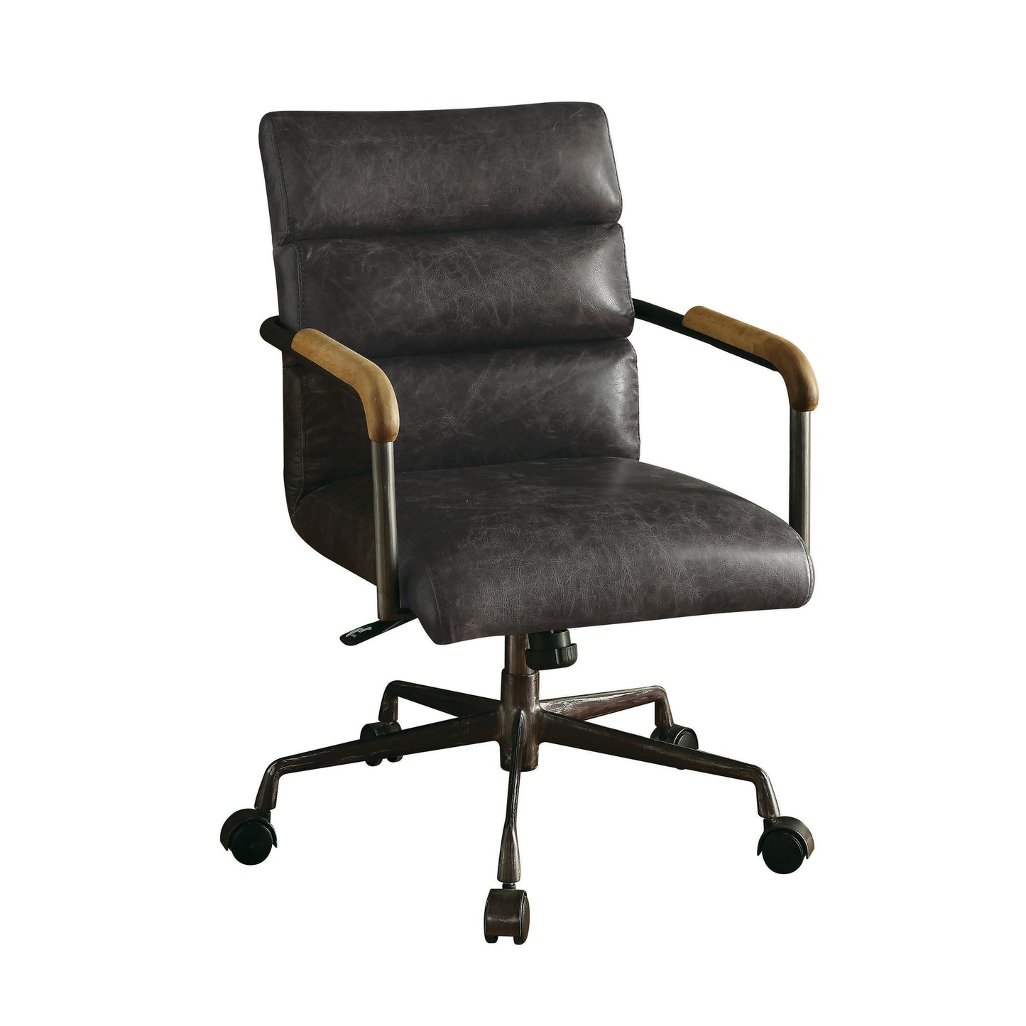 Harith Top Grain Leather Office Chair | Antique Slate