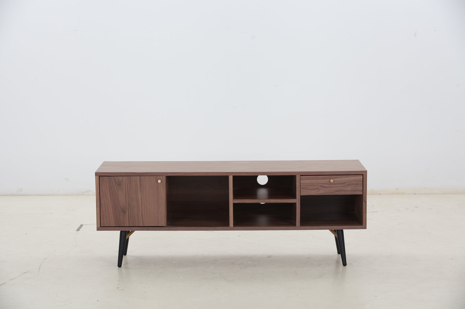 Low Profile 54" Media Console, Walnut