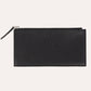 Top Zip Leather Wallet, Black