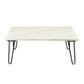 White Marble Coffee Table, White Marble & Black