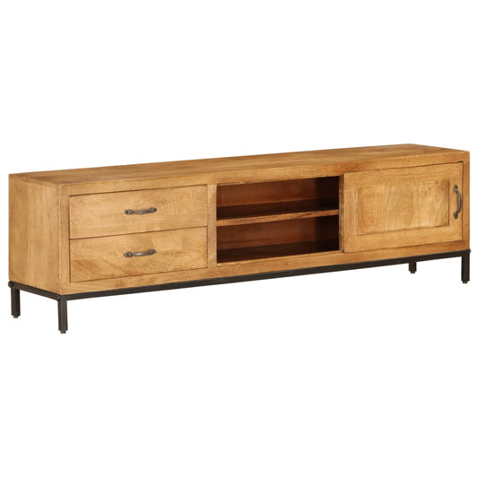 vidaXL TV Cabinet Solid Mango Wood 55.1"x11.8"x15.7"-0