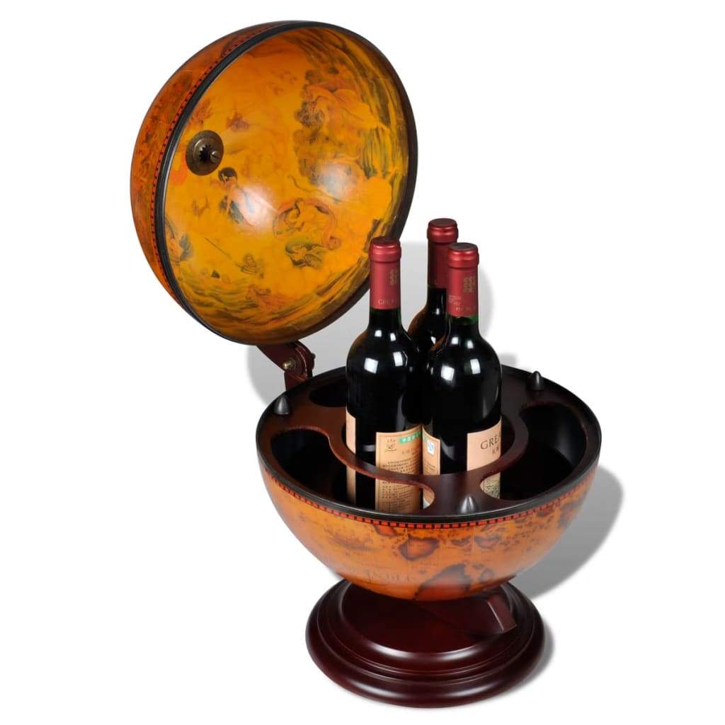 Wine Liquor Cabinet 16th Century Globe Nautical Map, Multi Colors, 19"