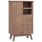 Colonial-Style Teak Wood Highboard