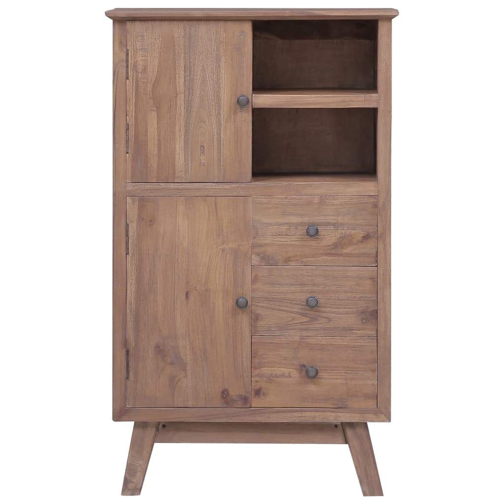 Colonial-Style Teak Wood Highboard