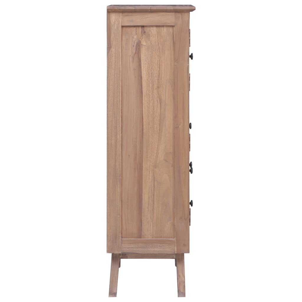 Colonial-Style Teak Wood Highboard