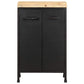 Industrial 29.9" 2 Door Sideboard Storage Cabinet, Black / Wood