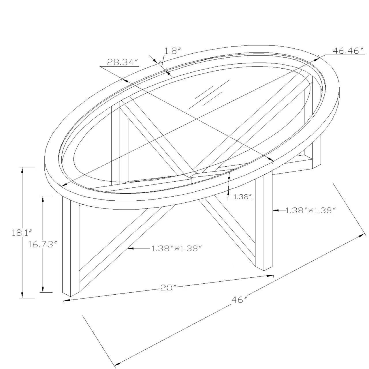 Modern Simple Tempered Glass Coffee Table-10