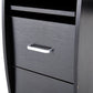 Compact Computer Desk with Two Drawers, Storage & Roller Tray, Black