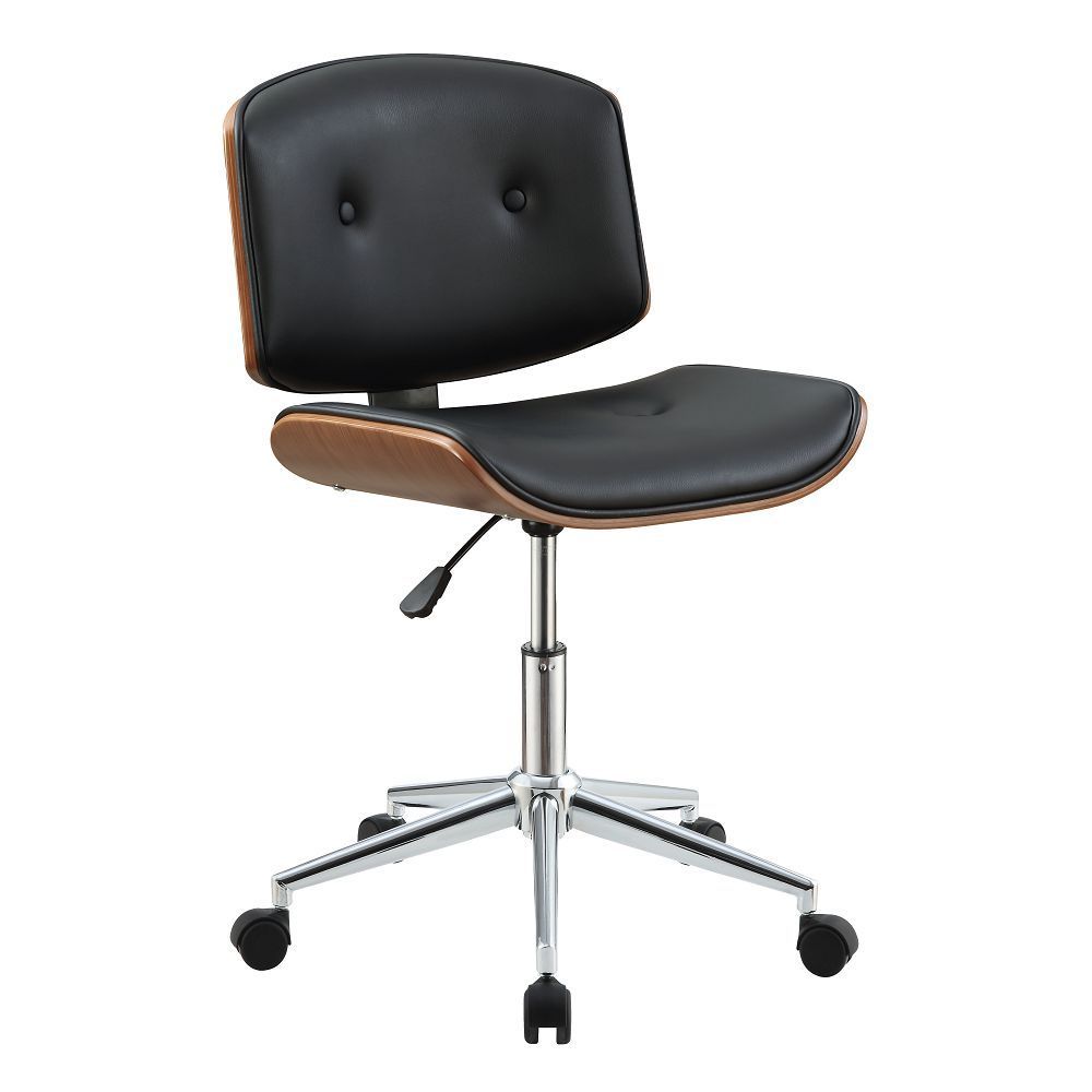 Home Office Chair Pu Leather Wood