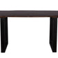 Live Edge 63" Solid Wood Dining Table, Dark Brown