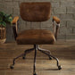 Hallie Top Grain Leather Office Chair, Vintage Whiskey