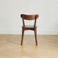 Simple Solid Oak Chair, Dark Walnut