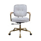 Siecross Leather Office Chair, Vintage White