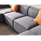 Modular U Shape Sectional Fabric Sofa, Grey