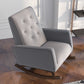 Devon Velvet Rocking Chair |  Grey