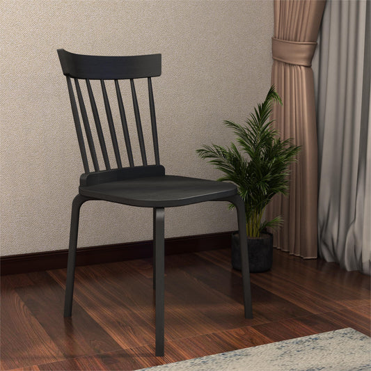 Slat Back Windsor Chair (Set of 2) - Black