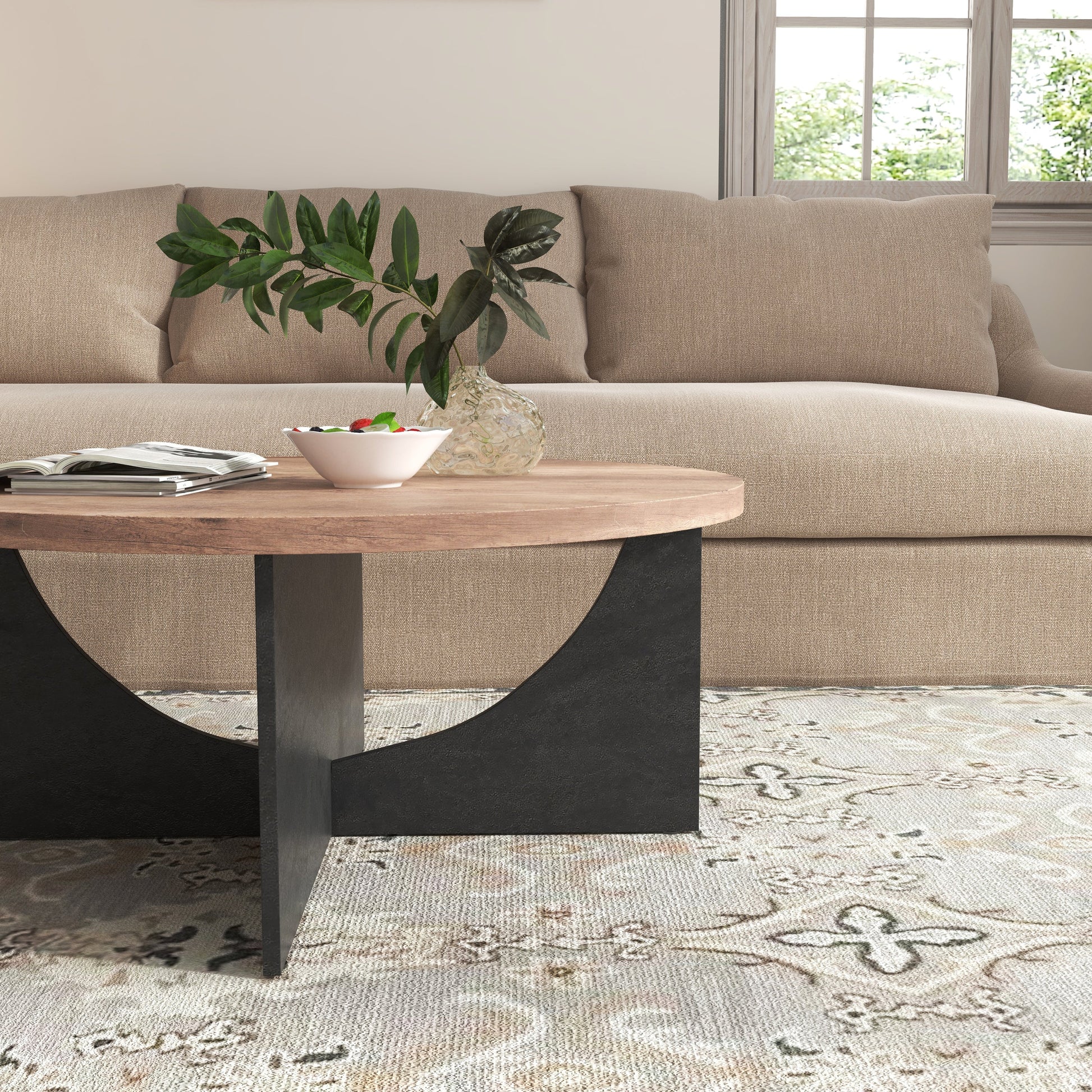 Modern Retro Round Coffee Table-8