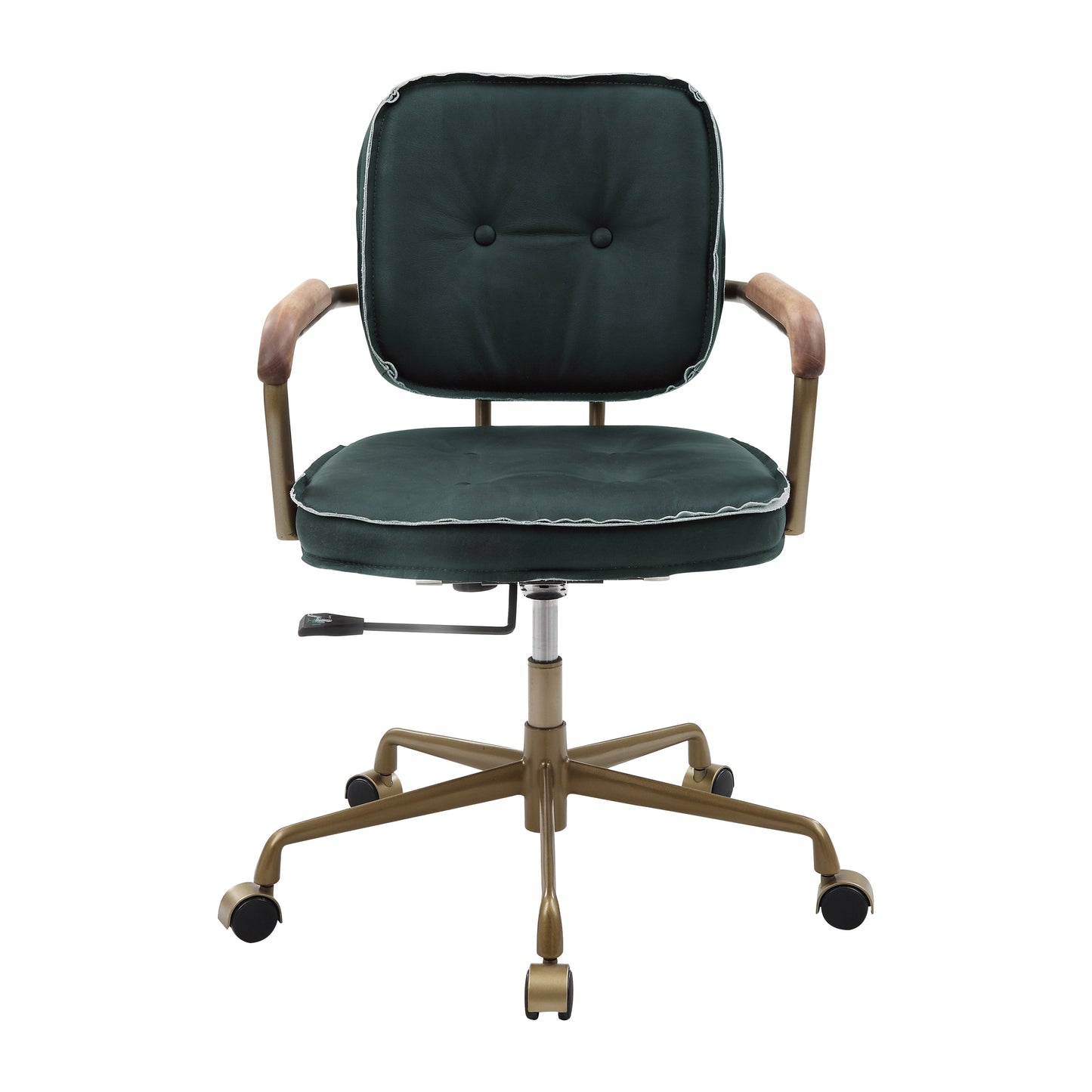 Siecross Leather Office Chair, Emerald Green