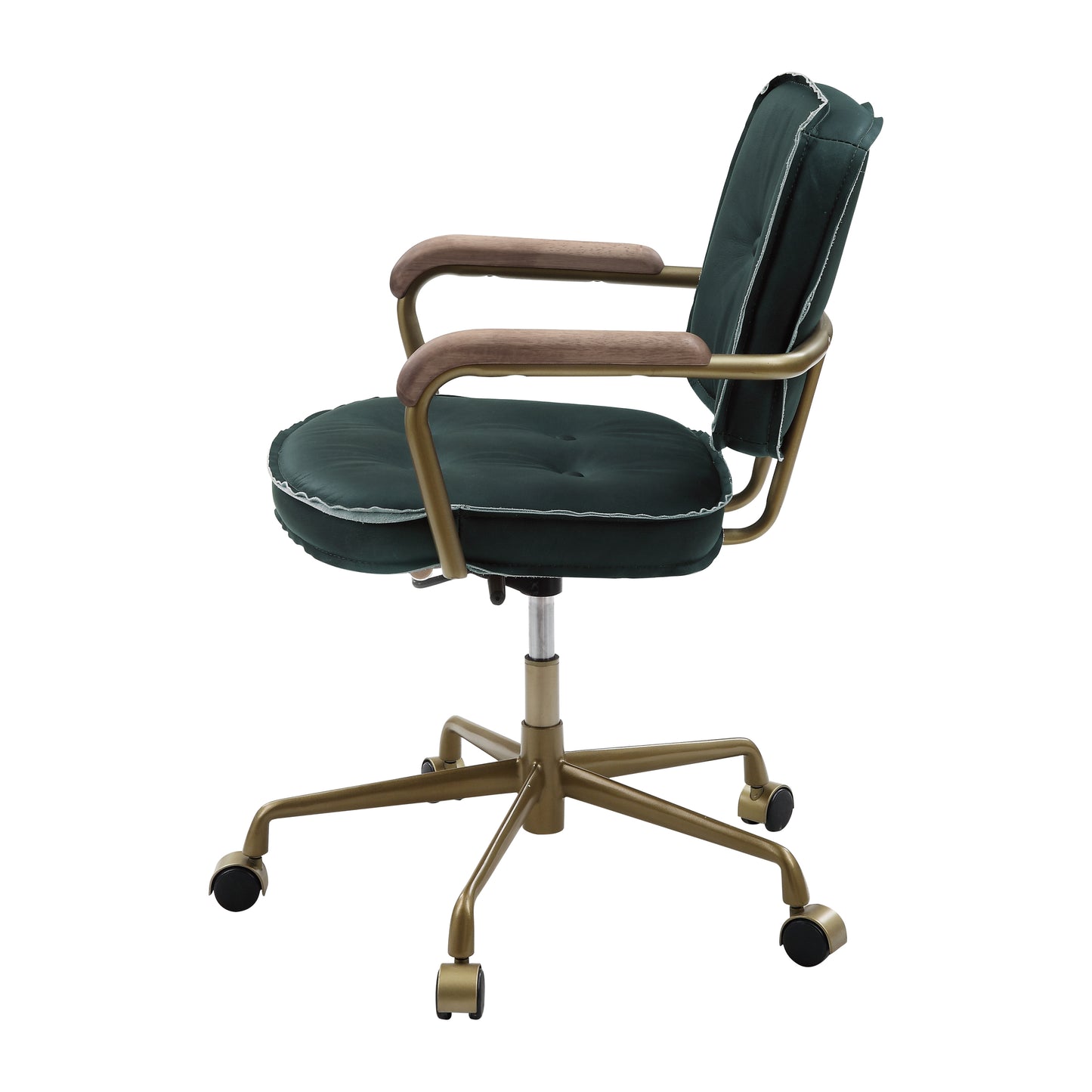 Siecross Leather Office Chair, Emerald Green