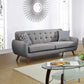 Polyfiber Sofa and Loveseat 2pc Set, Grey