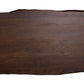 Live Edge 63" Solid Wood Dining Table, Dark Brown