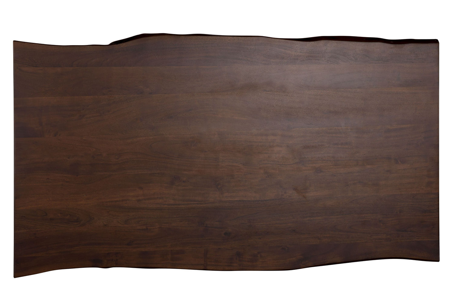 Live Edge 63" Solid Wood Dining Table, Dark Brown