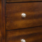 Transitional Style Bedroom Chest with 5 Drawers, Dark Cherry