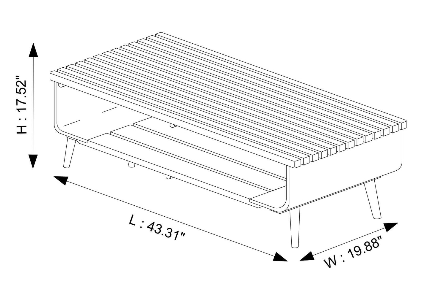 Walnut Coffee Table Dimensions