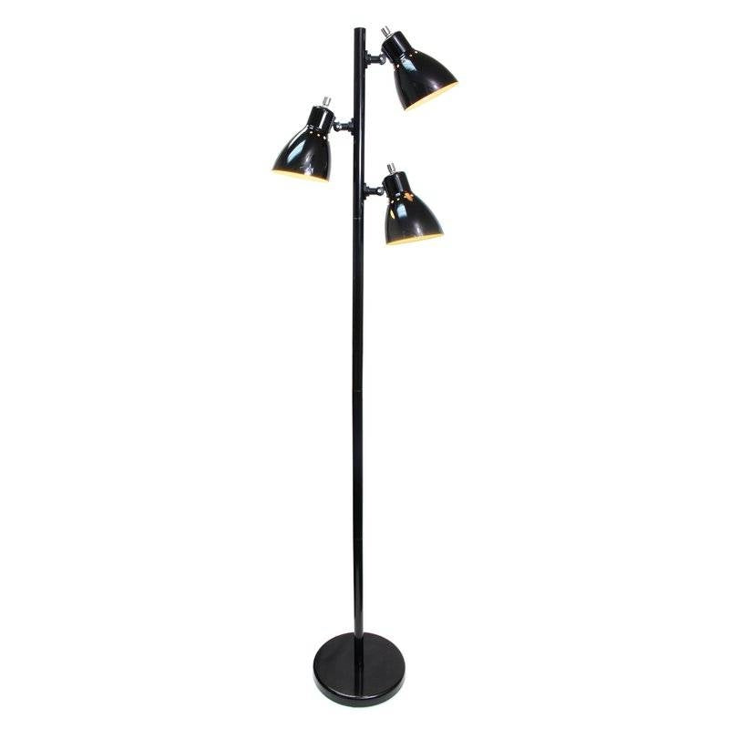 Black 3-Light 64" Tree Spotlight Floor Lamp